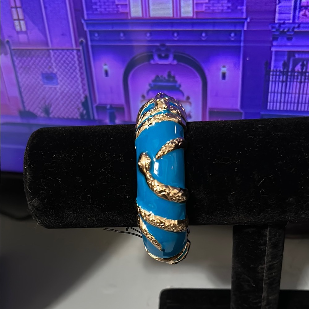 Nordstrom Blue and Gold Ornate Bracelet